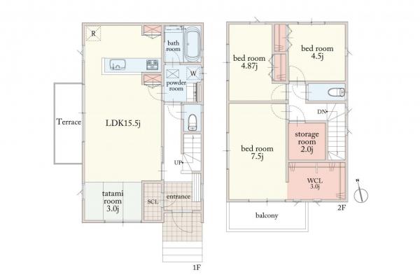 【売主物件】鶴ヶ島市五味ケ谷　中古一戸建て 間取り図