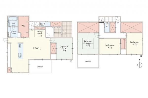 【売主物件】坂戸市塚越　中古一戸建て 間取り図
