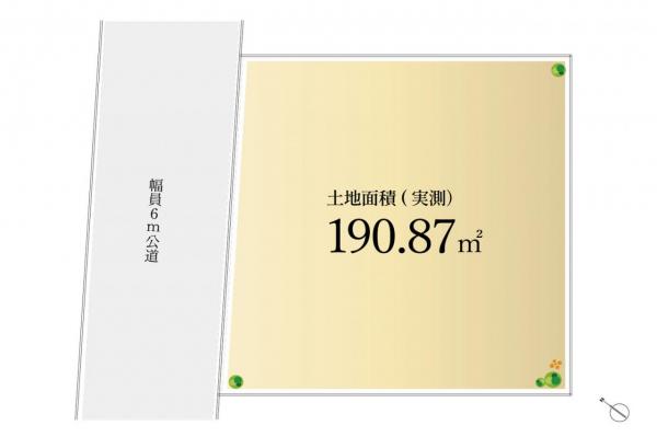 広さが価値になる、土地190ｍ2超｜グランシア若葉・坂戸市千代田｜自由設計 区画図