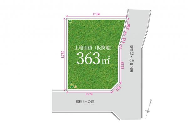 【住協のお預かり物件】坂戸市片柳　土地 区画図