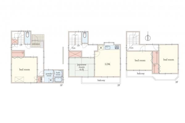 富士見市針ヶ谷　中古一戸建て 間取り図