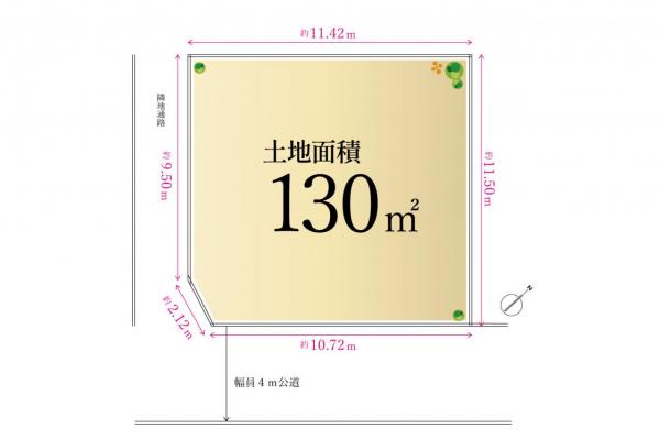 川越市牛子　土地 区画図