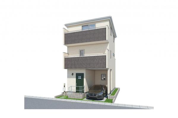 富士見市鶴馬　新築一戸建て 完成予想図（外観）