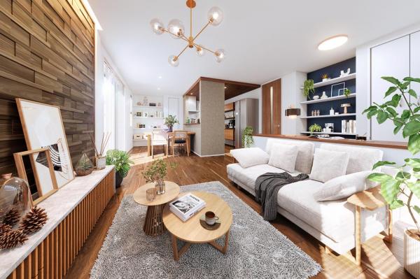 【内観予想図公開】OBLIS花小金井　新築分譲住宅　全5棟　―予告広告― 完成予想図（内観）