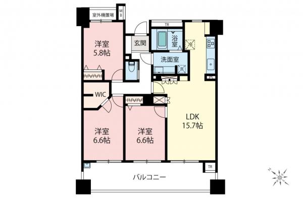 ライオンズヒルズ朝霞台　6階 間取り図
