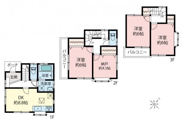 中古一戸建て ふじみ野市西鶴ケ岡2丁目 東武東上線上福岡駅 2,399万円
