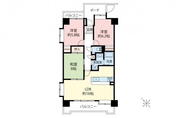 メゾン上福岡　3階 間取り図