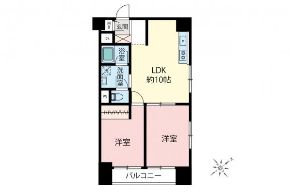 上福岡グロリアハイツ　5階 間取り図