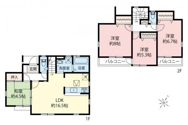 中古一戸建て 坂戸市鶴舞3丁目 東武越生線一本松駅 2,300万円