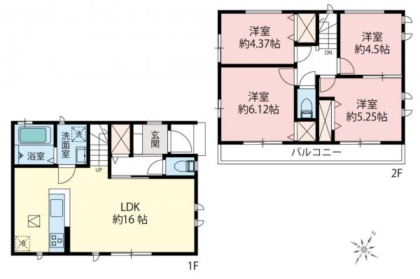 志木市中宗岡2丁目　新築一戸建て 間取り図