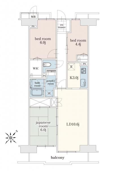 【売主物件】朝日パリオ入間市【2026年2月フルリフォーム完成予定】 間取り図