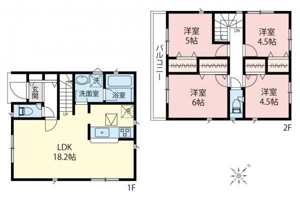 和光市南1丁目　新築一戸建て 間取り図
