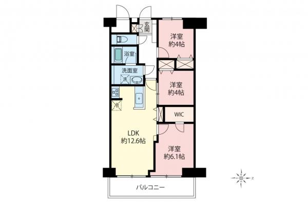 朝霞台ハウス　1階 間取り図