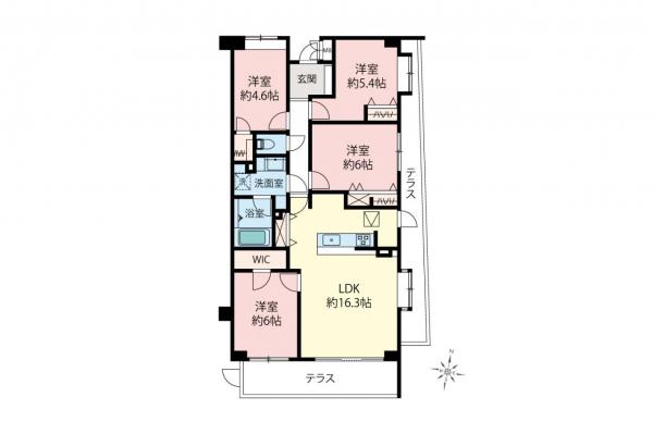 ラ・鷺ノ宮　1階 間取り図