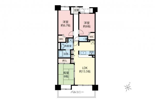 コスモふじみ野パークサイドアベニュー　4階 間取り図
