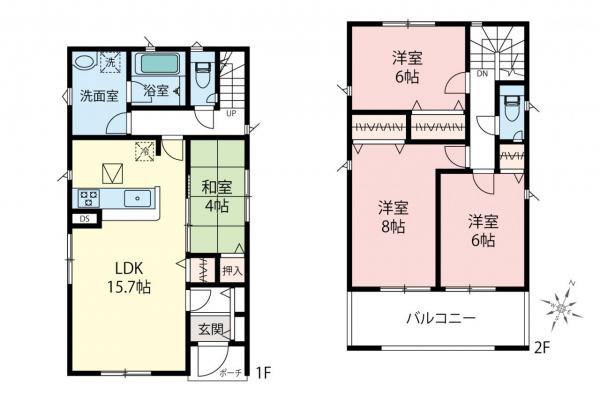 新築一戸建て 川越市大字寺尾 東武東上線新河岸駅 3,480万円~3,680万円