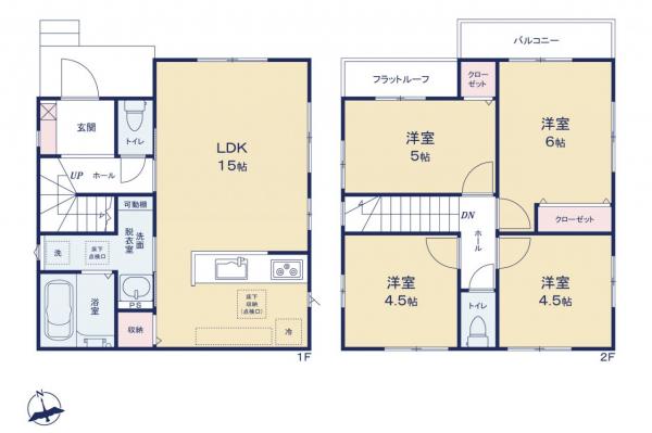 小金井市貫井南町1丁目　新築一戸建て 間取り図