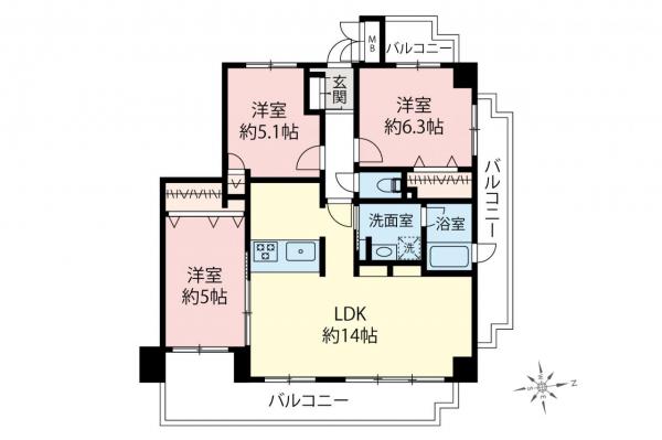 中古マンション 小金井市前原町５丁目 JR中央線武蔵小金井駅 4,199万円