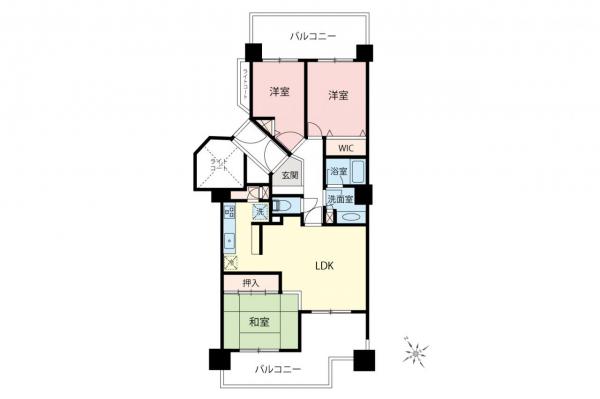 ザ・ステイツ所沢アルカディアン　2階 間取り図