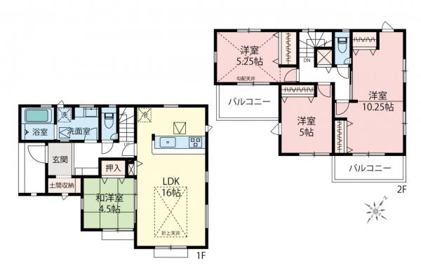 新築一戸建て 所沢市西狭山ケ丘１丁目 西武池袋線狭山ヶ丘駅 4,580万円