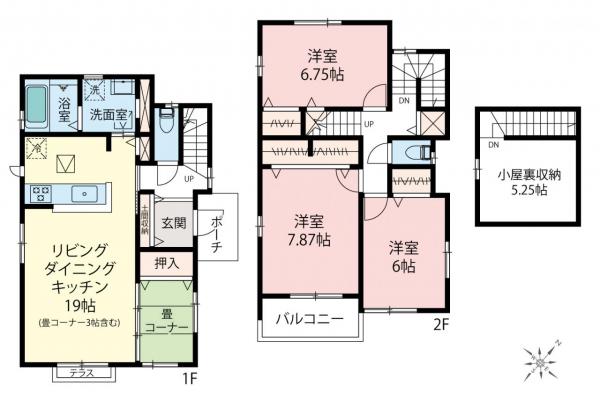 志木市柏町5丁目　新築一戸建て 間取り図