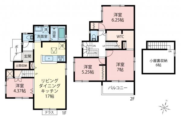 志木市柏町5丁目　新築一戸建て 間取り図