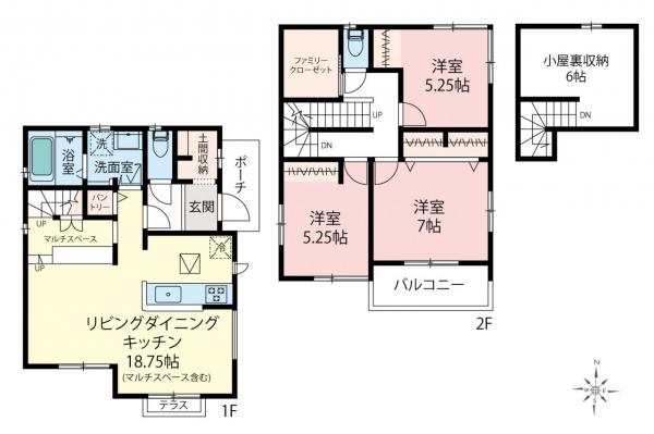 志木市柏町5丁目　新築一戸建て 間取り図