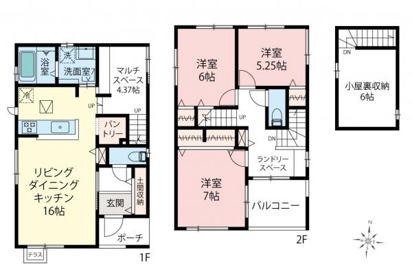 志木市柏町5丁目　新築一戸建て 間取り図