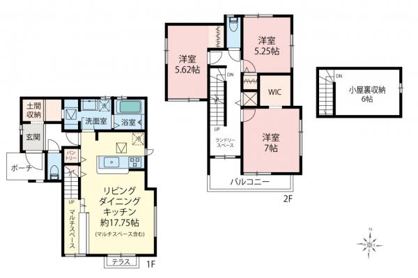 志木市柏町5丁目　新築一戸建て 間取り図
