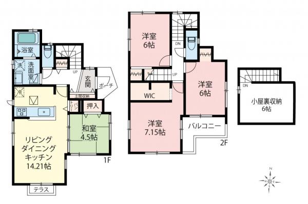 志木市柏町5丁目　新築一戸建て 間取り図