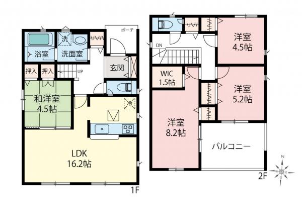 飯能市双柳　新築戸建 間取り図