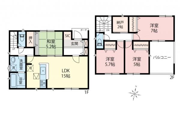 飯能市双柳　新築戸建 間取り図