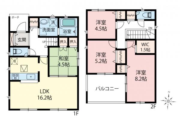 飯能市双柳　新築戸建 間取り図