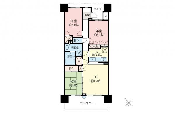 レクセルガーデン所沢けやきの杜　8階 間取り図