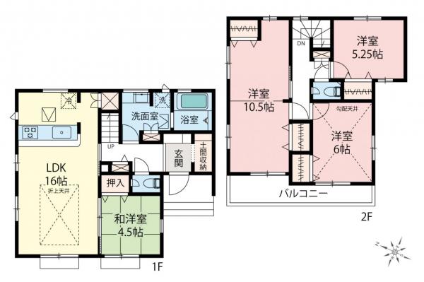 新築一戸建て 坂戸市鶴舞2丁目 東武越生線一本松駅 3,480万円