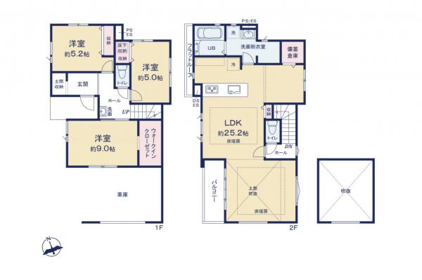 練馬区向山4丁目　新築一戸建て 間取り図