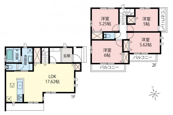 新築一戸建て 練馬区東大泉７丁目 西武池袋線大泉学園駅 7,390万円