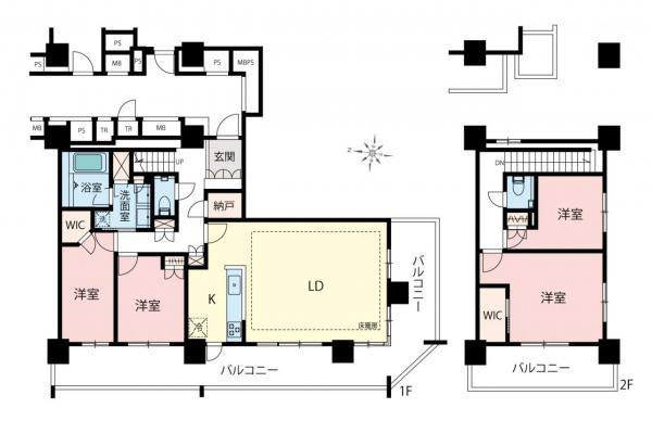 プラウドタワー練馬　28階29階 間取り図