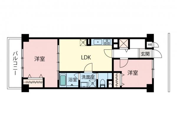 小金井ハイツ　4階 間取り図
