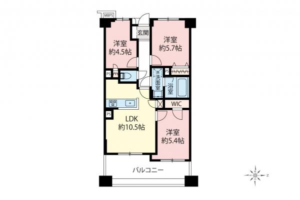 ライオンズガーデン豊島園　5階 間取り図