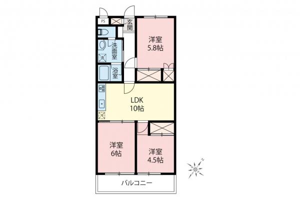 グローリア初穂飯能　2階 間取り図