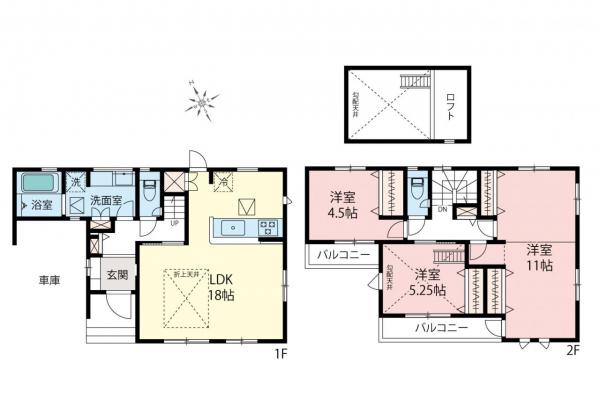 新築一戸建て 川越市大字上戸 東武東上線霞ケ関駅 3,890万円