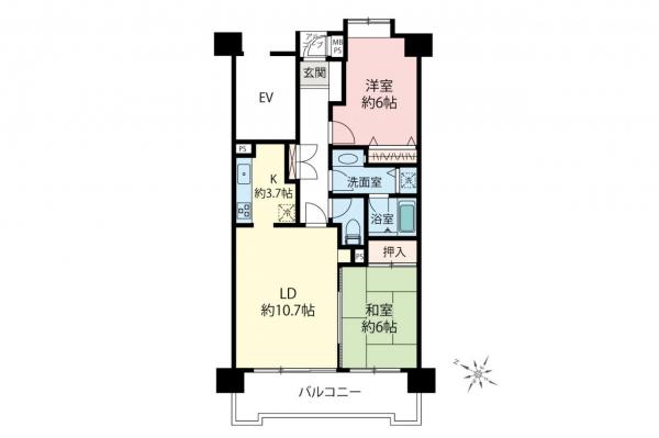 メゾン上福岡　2階 間取り図