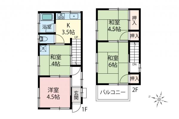 中古一戸建て 富士見市羽沢3丁目 東武東上線鶴瀬駅 1,680万円