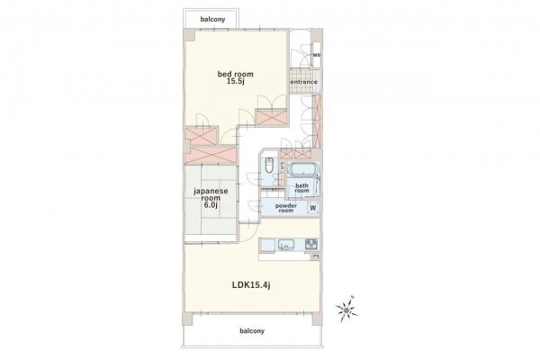 【住協のお預かり物件】中銀稲荷山公園マンシオン 間取り図