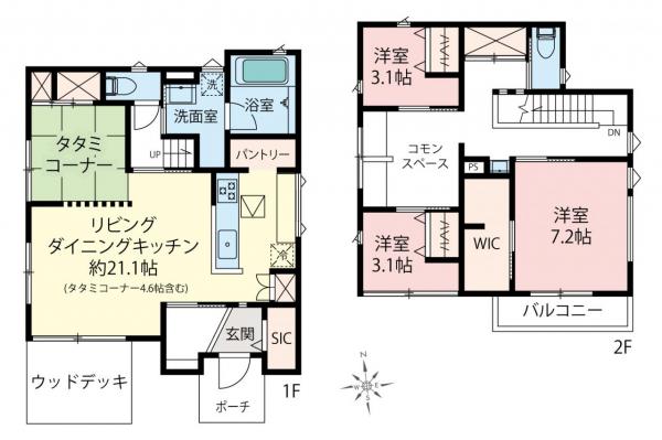 中古一戸建て ふじみ野市花ノ木１丁目 東武東上線上福岡駅 3,990万円