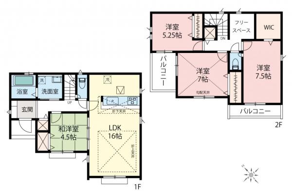 飯能市青木　新築一戸建て 間取り図