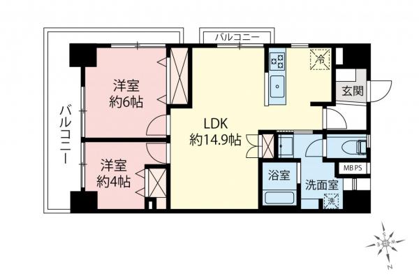 中古マンション 練馬区関町北１丁目 西武新宿線武蔵関駅 3,380万円