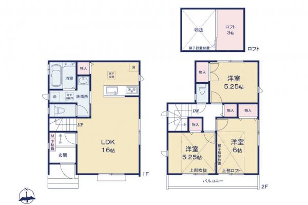 練馬区南大泉1丁目　新築一戸建て 間取り図
