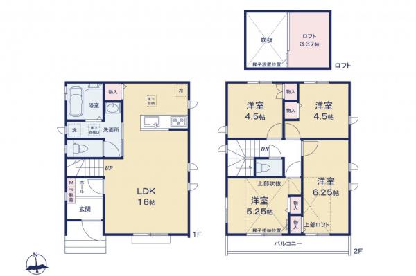練馬区南大泉1丁目　新築一戸建て 間取り図